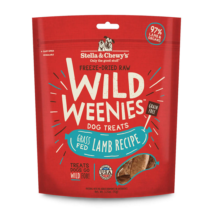 Stella & Chewy's | Grass-Fed Lamb Wild Weenies Freeze-Dried Dog Treats 3.25 oz