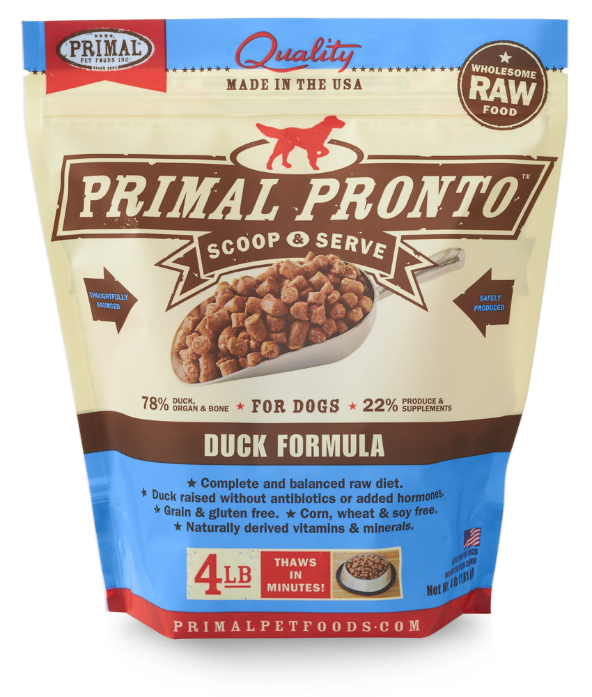 Primal | Pronto Frozen Raw Scoop & Serve Duck Formula 4 lb
