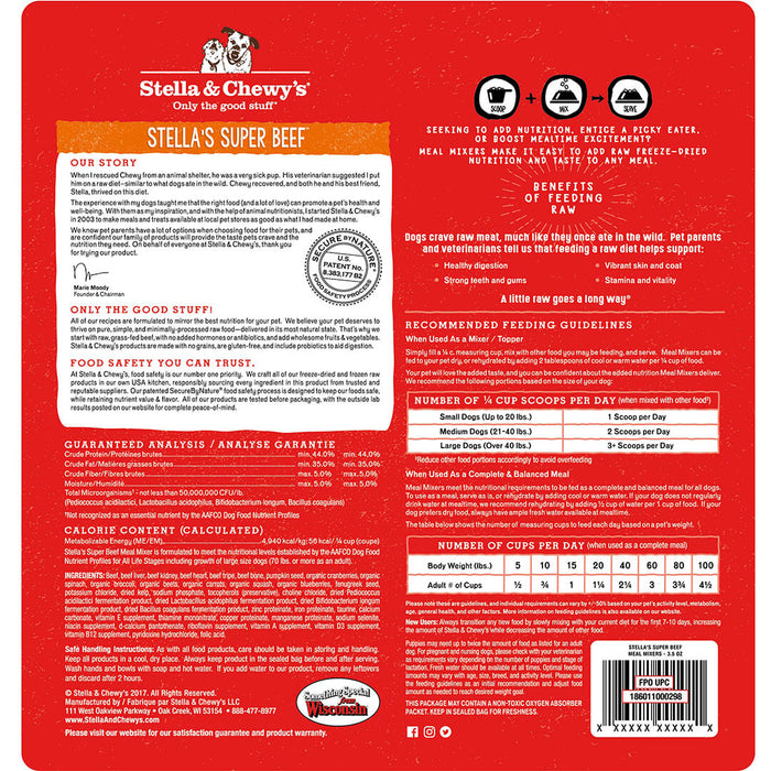 Stella & Chewy's | Stella's Super Beef Meal Mixers Freeze-Dried Dog Food
