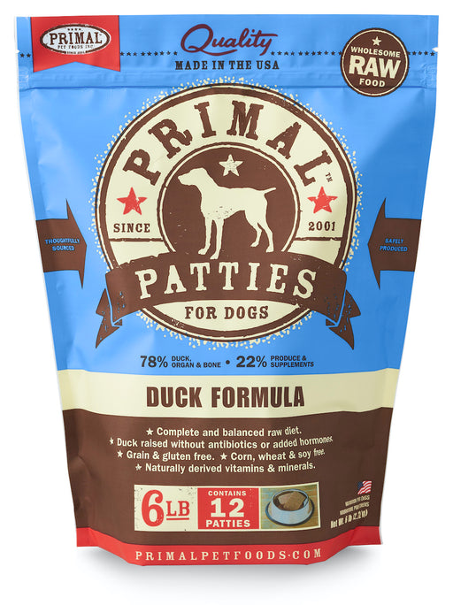Primal | Frozen Raw Patties Duck Formula 6 lb