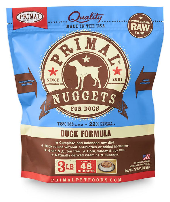 Primal | Frozen Raw Nuggets Duck Formula 3 lb
