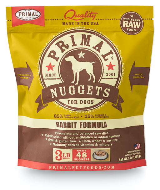 Primal | Frozen Raw Nuggets Rabbit Formula 3 lb