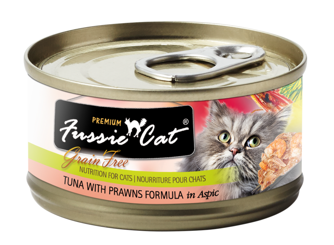 Fussie Cat Tuna with Prawn Canned Cat Food 2.8 oz Pet Spawt